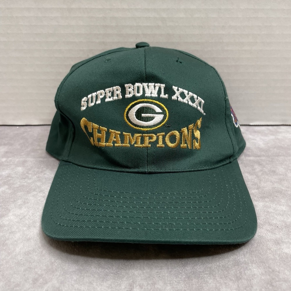 Vintage Green Bay Packers Super Bowl XXXI Snapback Hat 1997 Green NFL Cap